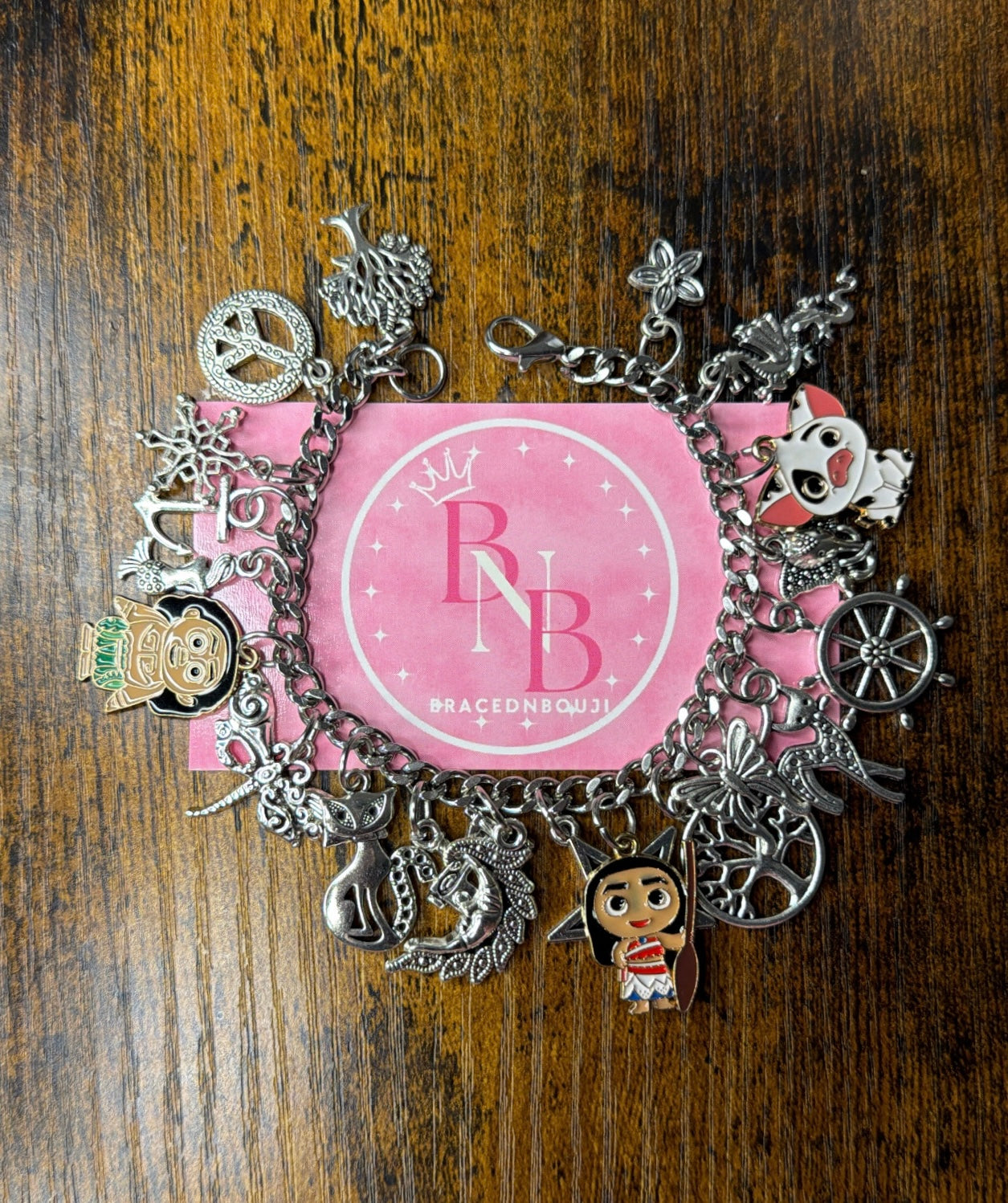 Moana mixed charm bracelet